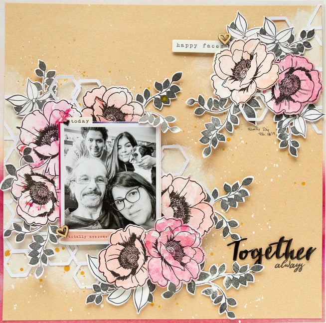 Altenew Stamp & Die & Stencil Bundle Wallpaper Art Stamp & Die & Mask Stencil Bundle