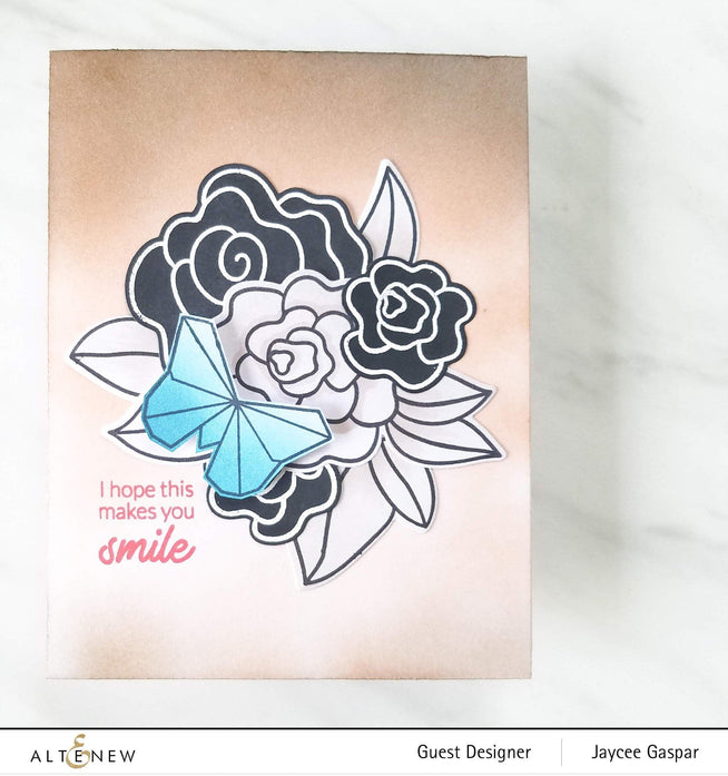 Altenew Stamp & Die & Stencil Bundle Wavy Roses Stamp & Die & Mask Stencil Bundle