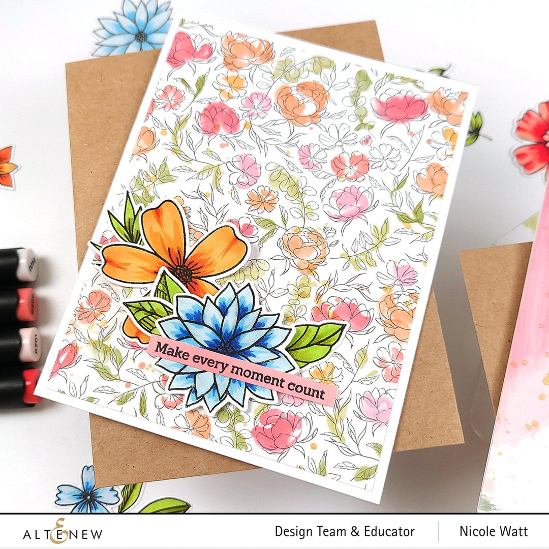Altenew Stamp & Die & Stencil Bundle Wild & Free Stamp & Die & Mask Stencil Bundle