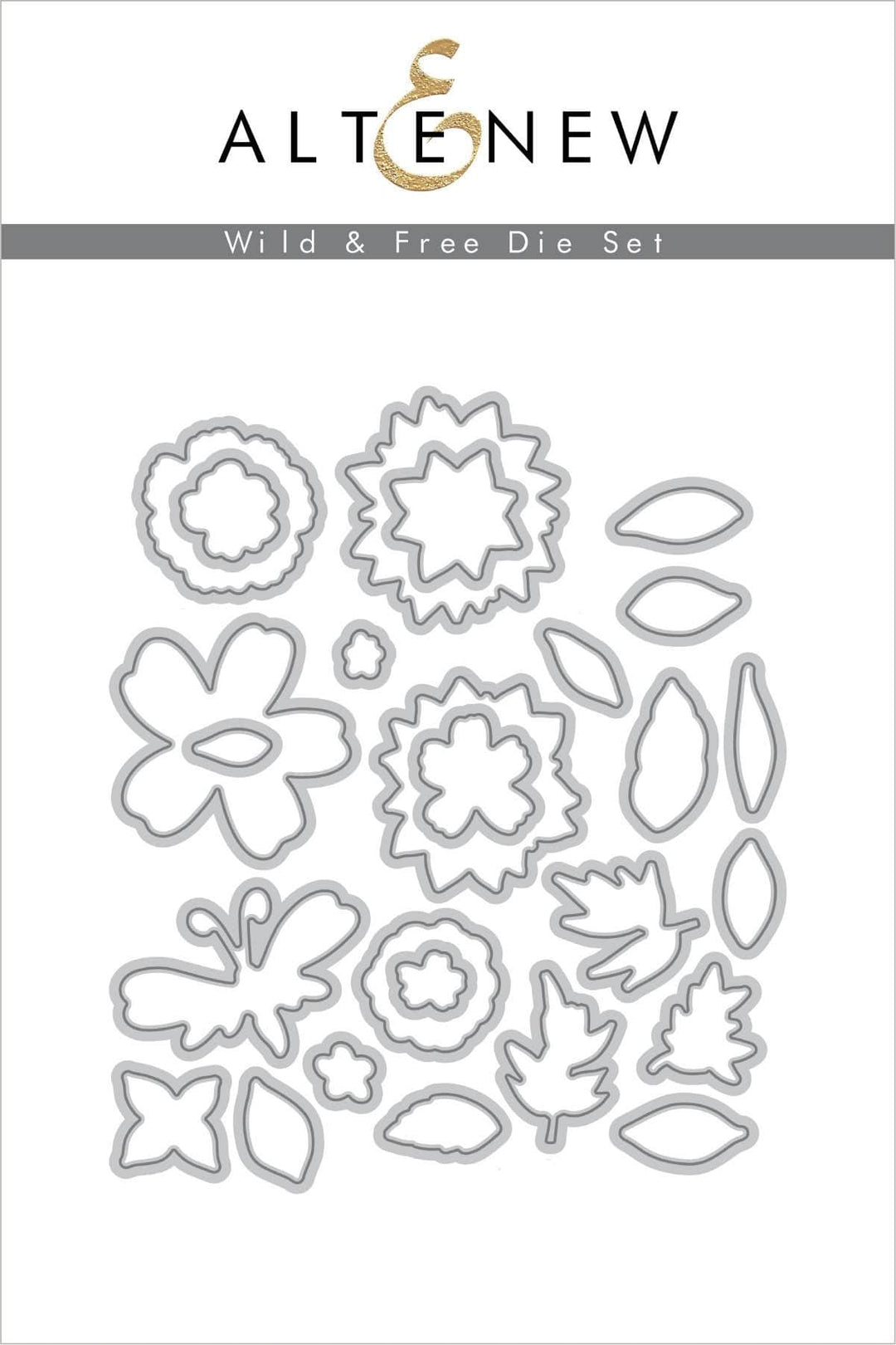 Altenew Stamp & Die & Stencil Bundle Wild Free