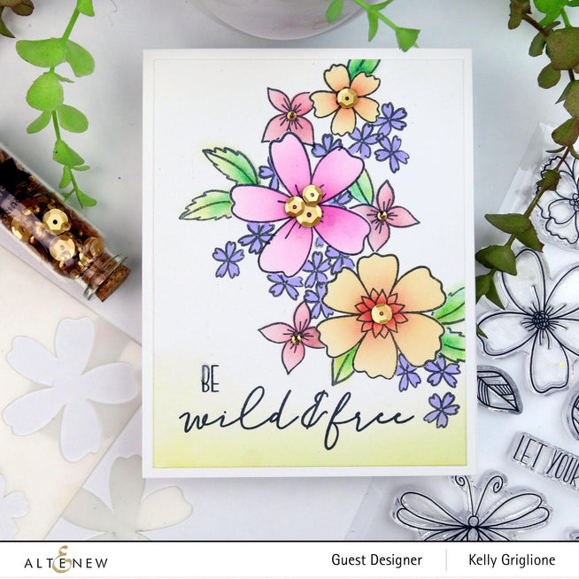 Altenew Stamp & Die & Stencil Bundle Wild & Free