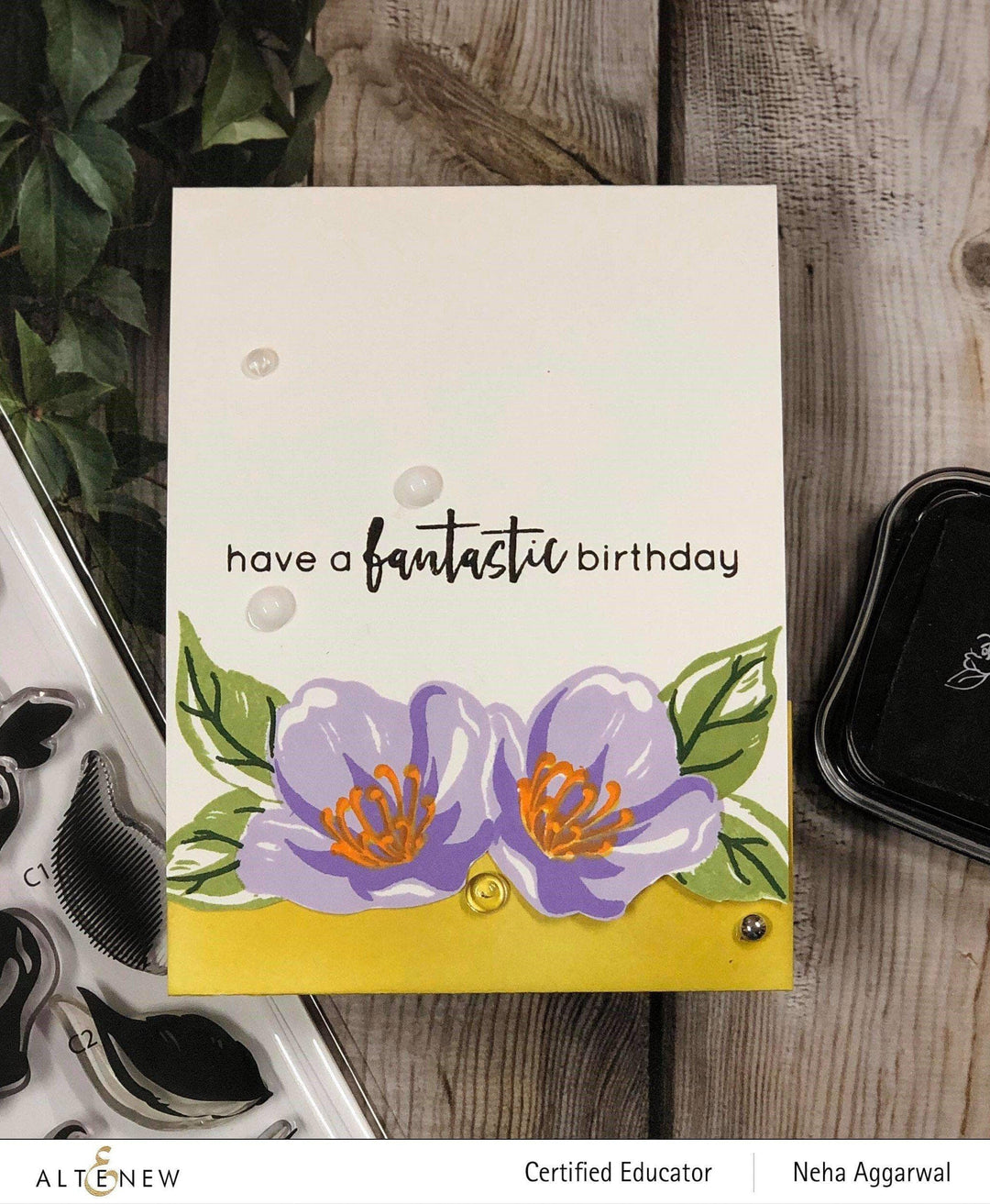 Altenew Stamp & Die & Stencil Bundle Zig Zag Floral Stamp & Die & Mask Stencil Bundle
