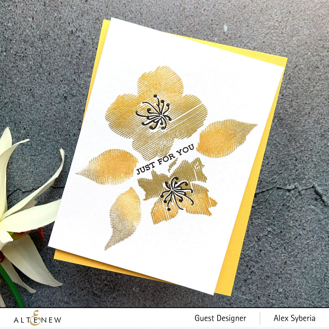 Altenew Stamp & Die & Stencil Bundle Zig Zag Floral Stamp & Die & Mask Stencil Bundle