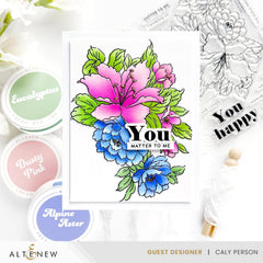 Altenew Stamp & Die & Stencil & Embossing Folder Bundle Bold Bouquet