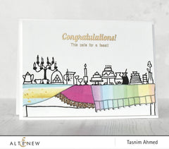 Altenew Stamp & Embossing Folder Bundle It's A Feast Stamp Set & Folded Drapes Embossing Folder Bundle