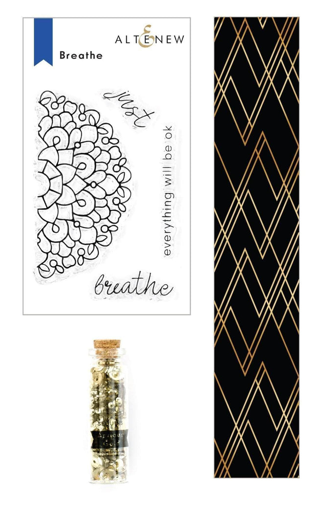 Altenew Stamp & Sequins Bundle Symmetric Living Stamp & Sequin & Washi Tape Bundle