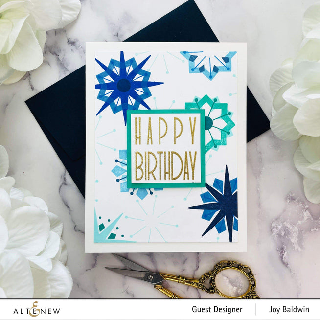 Altenew Stamp & Stencil Bundle Fancy Star Builder Stamp & Stencil Bundle