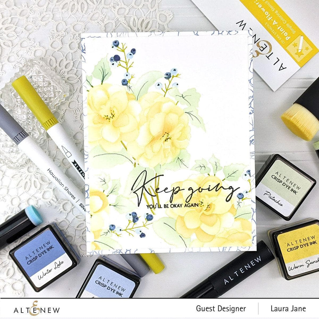 Altenew Stamp & Stencil Bundle Paint-A-Flower: Camellia Stamp & Stencil Bundle