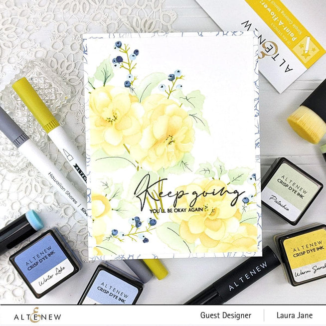 Altenew Stamp & Stencil Bundle Paint-A-Flower: Camellia Stamp & Stencil Bundle
