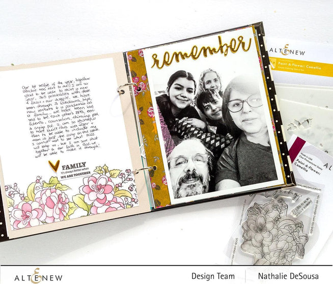 Altenew Stamp & Stencil Bundle Paint-A-Flower: Camellia Stamp & Stencil Bundle