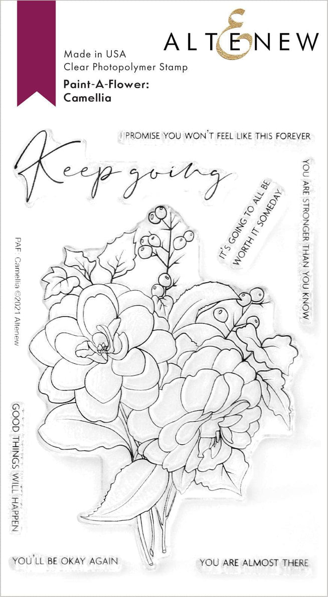 Altenew Stamp & Stencil Bundle Paint-A-Flower: Camellia Stamp & Stencil Bundle