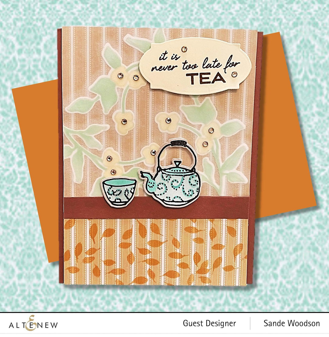Altenew Stamp & Stencil Bundle Tea Time Stamp & Stencil Bundle