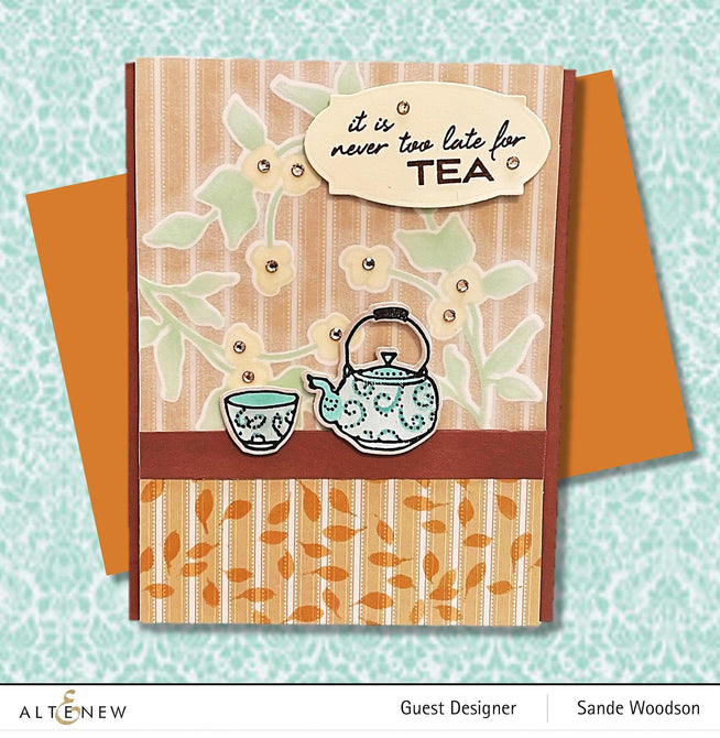 Altenew Stamp & Stencil Bundle Tea Time Stamp & Stencil Bundle