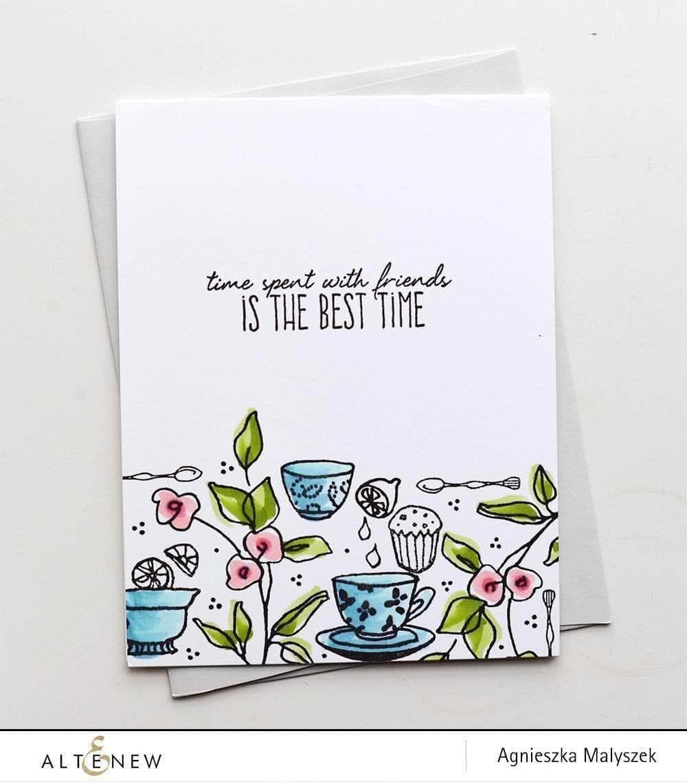 Altenew Stamp & Stencil Bundle Tea Time Stamp & Stencil Bundle