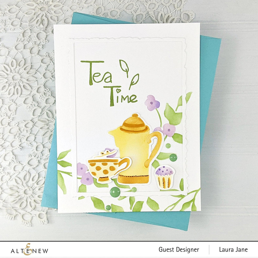 Altenew Stamp & Stencil Bundle Tea Time Stamp & Stencil Bundle