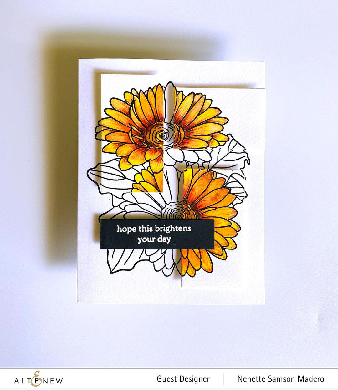 Altenew Stamp & Watercolor Bundle Paint-A-Flower: Gerbera Revolution & Hawaiian Shores Brush & Fine Tip Pens Bundle