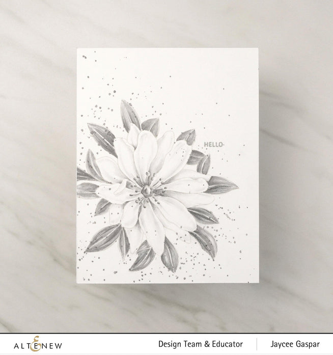 Altenew Stamp & Watercolor Bundle Paint-A-Flower: Wood Anemone & Hawaiian Shores Brush & Fine Tip Pens Bundle
