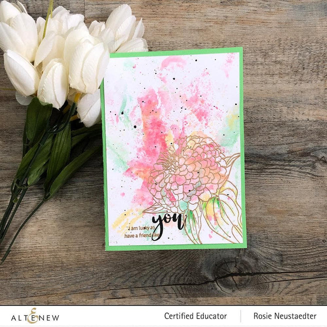Altenew Release Bundle Paint-A-Flower: Zinnia Magellan Rose & Hawaiian Shores Brush & Fine Tip Pens Bundle