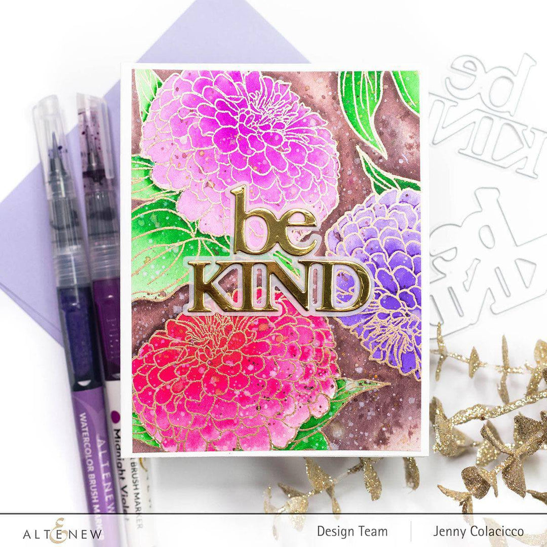 Altenew Release Bundle Paint-A-Flower: Zinnia Magellan Rose & Hawaiian Shores Brush & Fine Tip Pens Bundle