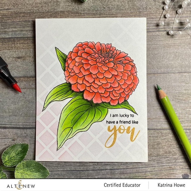 Altenew Release Bundle Paint-A-Flower: Zinnia Magellan Rose & Hawaiian Shores Brush & Fine Tip Pens Bundle