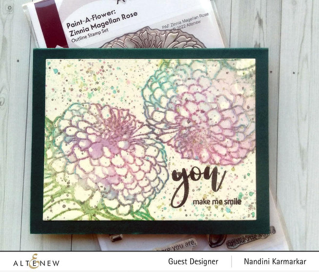 Altenew Release Bundle Paint-A-Flower: Zinnia Magellan Rose & Hawaiian Shores Brush & Fine Tip Pens Bundle