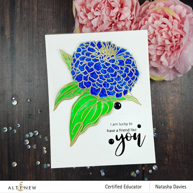 Altenew Release Bundle Paint-A-Flower: Zinnia Magellan Rose & Hawaiian Shores Brush & Fine Tip Pens Bundle