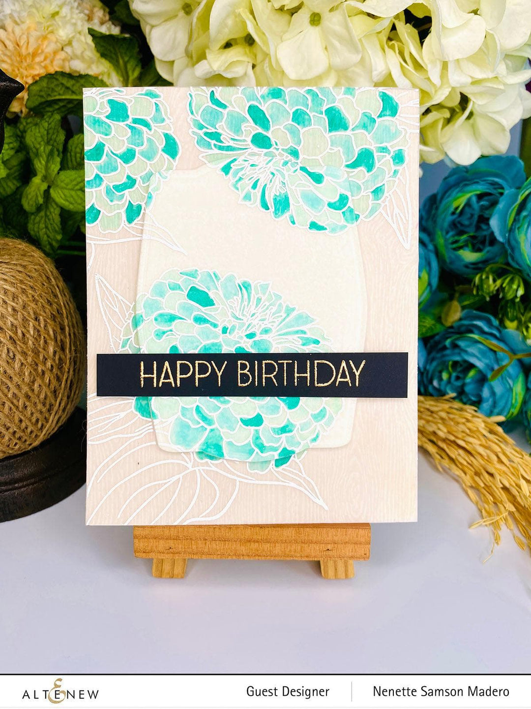 Altenew Release Bundle Paint-A-Flower: Zinnia Magellan Rose & Hawaiian Shores Brush & Fine Tip Pens Bundle
