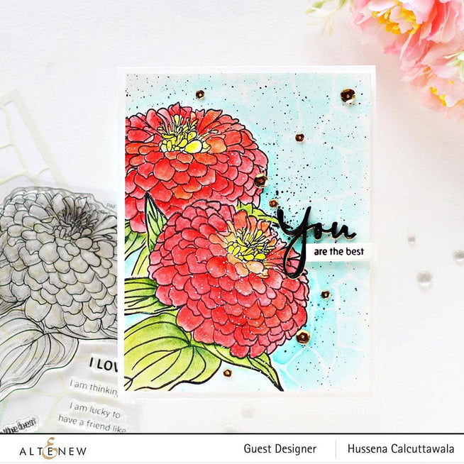 Altenew Release Bundle Paint-A-Flower: Zinnia Magellan Rose & Hawaiian Shores Brush & Fine Tip Pens Bundle