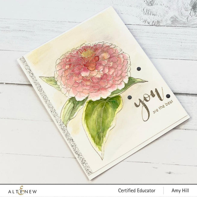 Altenew Release Bundle Paint-A-Flower: Zinnia Magellan Rose & Hawaiian Shores Brush & Fine Tip Pens Bundle