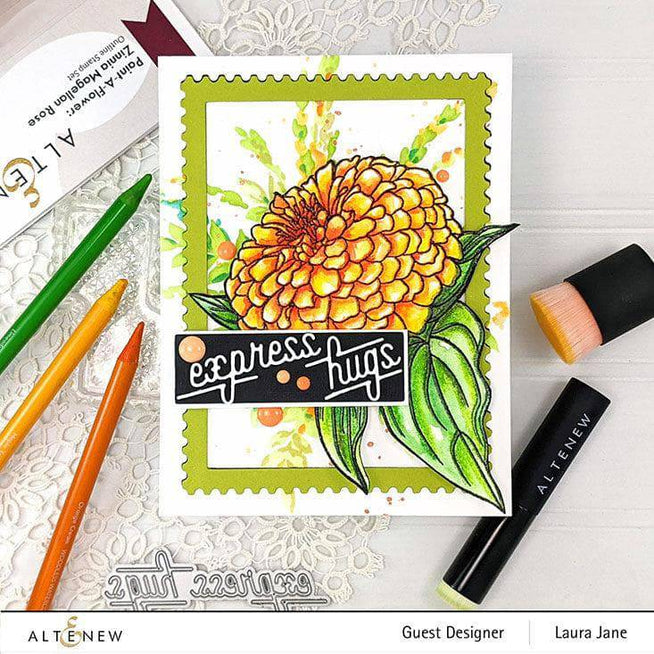 Altenew Release Bundle Paint-A-Flower: Zinnia Magellan Rose & Hawaiian Shores Brush & Fine Tip Pens Bundle