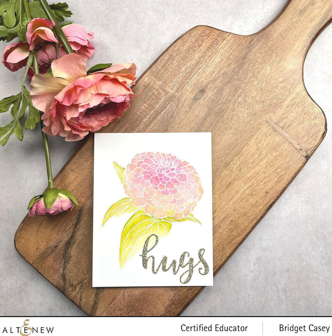 Altenew Release Bundle Paint-A-Flower: Zinnia Magellan Rose & Hawaiian Shores Brush & Fine Tip Pens Bundle