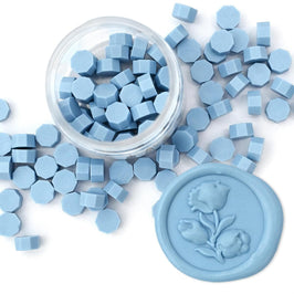 Haze Blue Wax Beads
