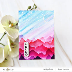 EXP Factors Stencil Abstract Mountain Scene Stencil