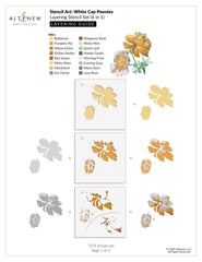 Stencil Art: White Cap Peonies & Add-on Die Bundle