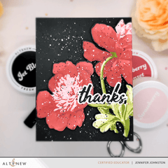 Stencil Art: White Cap Peonies & Add-on Die Bundle
