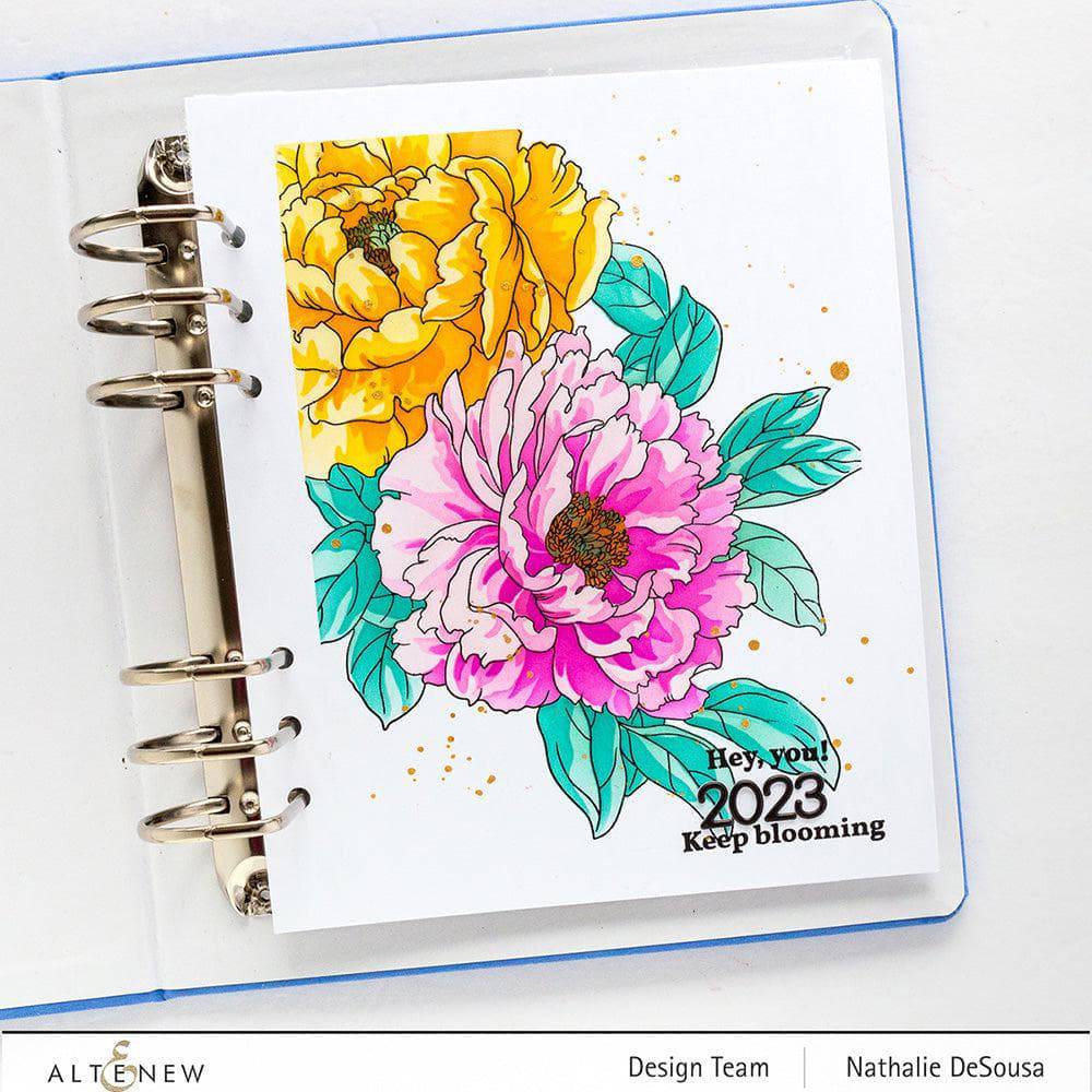 Billowing Peonies Layering Stencil Set 12 In 1