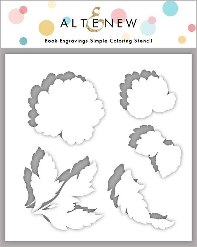 Photocentric Stencil Book Engravings Simple Coloring Stencil