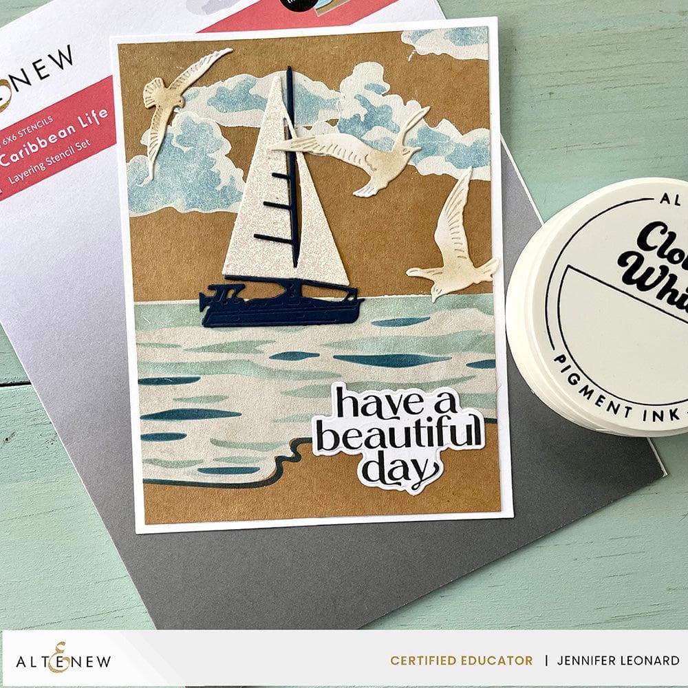 EXP Factors Stencil Caribbean Life Layering Stencil Set (4 in 1)