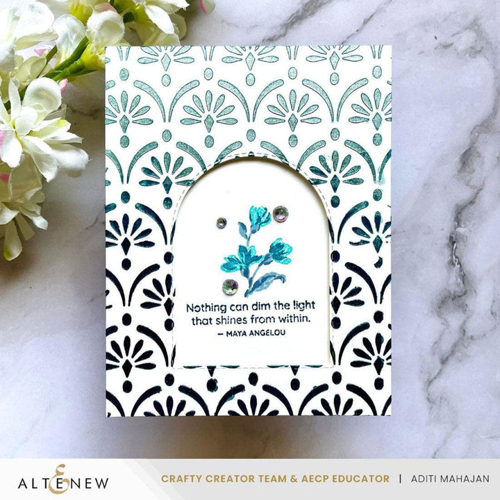 Cascading Elegance Stencil