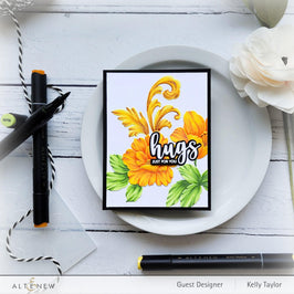 EXP Factors Stencil Craft Your Life Project Kit: Floral Acanthus Add-on Layering Stencil for Embossing Folder (4 in 1)