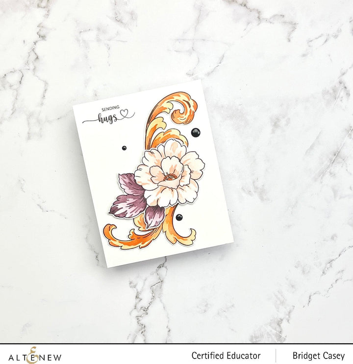 EXP Factors Stencil Craft Your Life Project Kit: Floral Acanthus Add-on Layering Stencil for Embossing Folder (4 in 1)