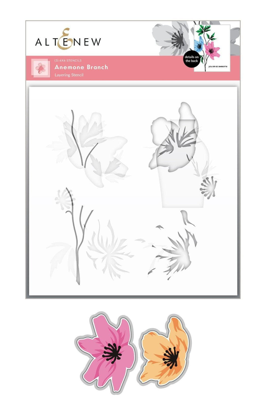 Altenew Stencil & Die Bundle Anemone Branch Stencil & Die Bundle
