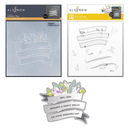 Altenew Stencil & Die & Embossing Folder Bundle A Banner Day Complete Bundle