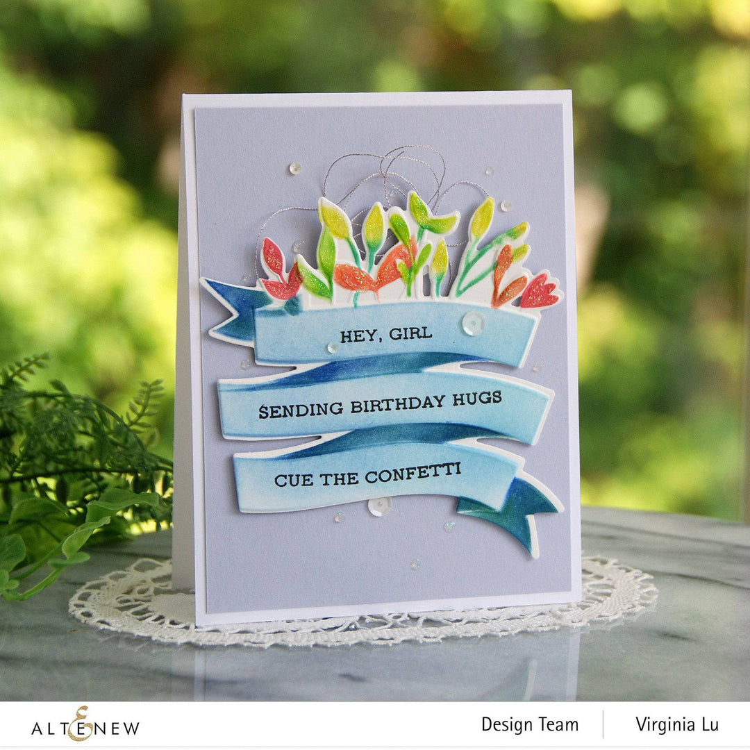 Altenew Stencil & Die & Embossing Folder Bundle A Banner Day Complete Bundle