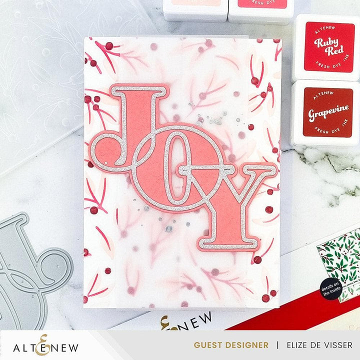 Altenew Stencil & Die & Embossing Folder Bundle Festive Greenery