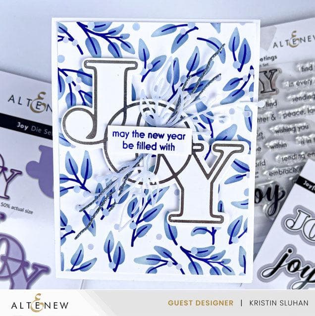 Altenew Stencil & Die & Embossing Folder Bundle Festive Greenery