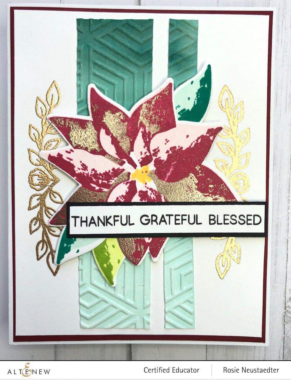 Photocentric Stencil Dry Brush Poinsettia Mask Stencil