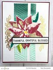 Photocentric Stencil Dry Brush Poinsettia Mask Stencil