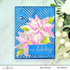 Photocentric Stencil Dry Brush Poinsettia Mask Stencil