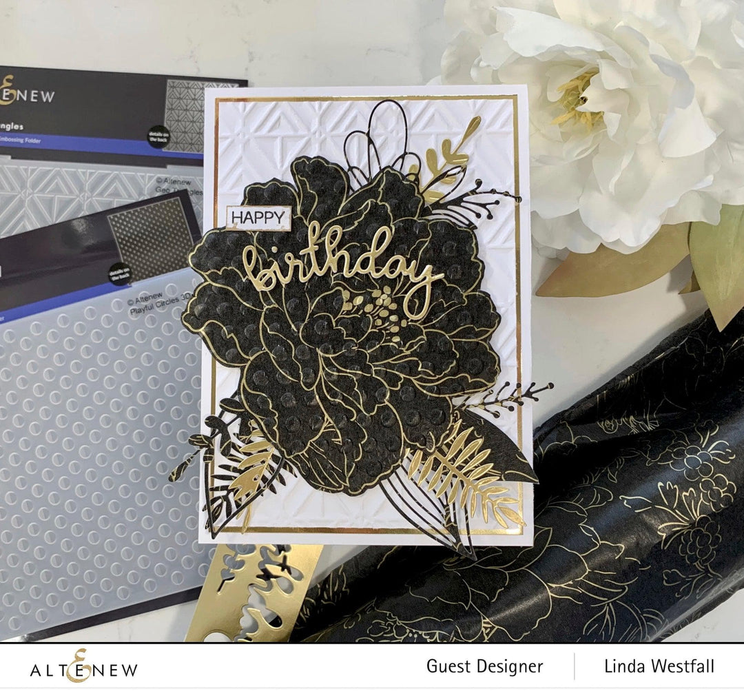 Altenew Stencil & Embossing Folder Bundle Geo Triangles Embossing Folder & Stencil Bundle